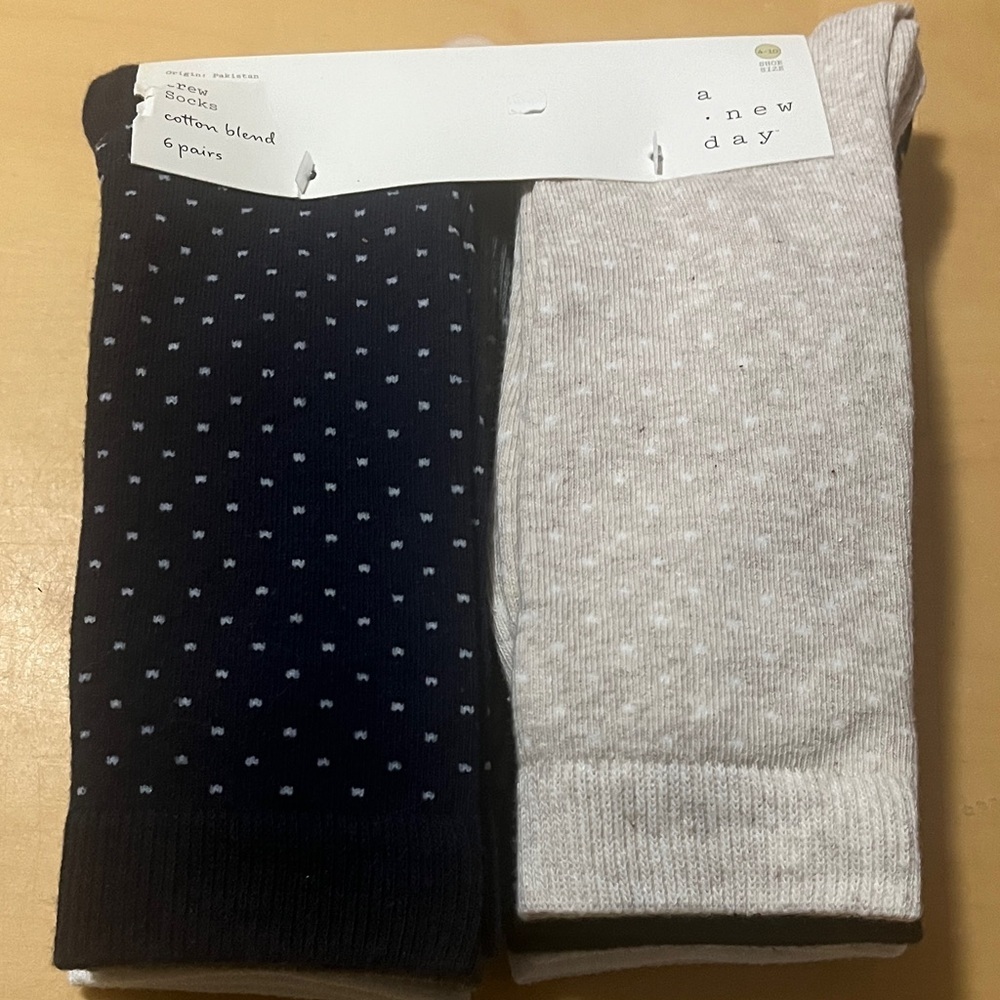A New Day Casual Socks 6 pair